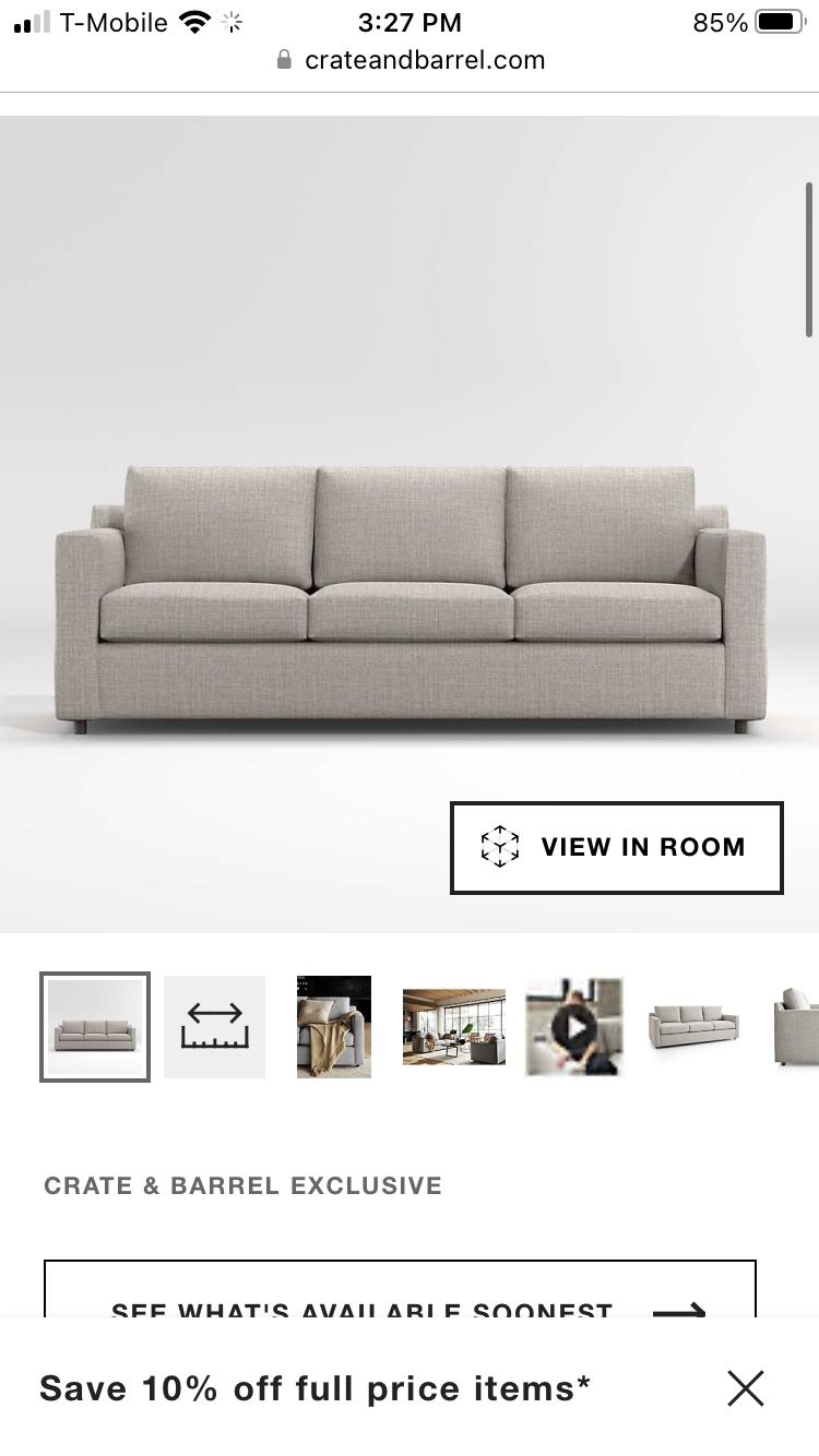 Crate and barrel couch