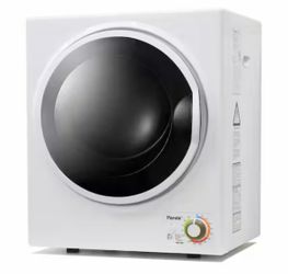 1.50 cu. ft. White and Black Electric Compact Portable Laundry Dryer