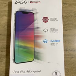 Zagg Invisible Shield Glass Elite Visionguard For iPhone 14 Plus/13 Pro Max