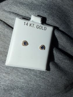 .925 Sterling silver blue sapphire earrings