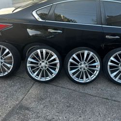 Infinity Wheels, 20 Inch 5 X 1 14 With Brand New Tires Just Installed Month And A Half