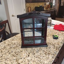 Small Display Cabinet With  2 Glass Shelves 