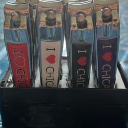 I LOVE CHICAGO SOUVENIR STAINLESS STEEL 2.75" NAIL CLIPPERS (12 in Box)