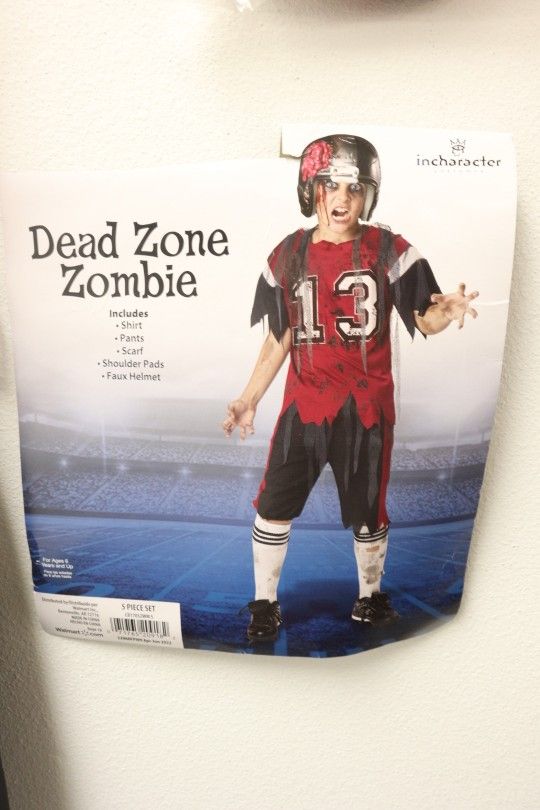 Dead Zone Zombie Boys Football Brand New Halloween Costume For Sale