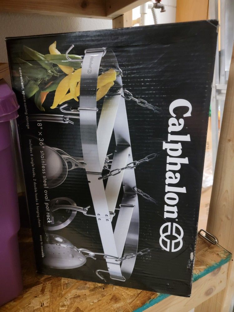 Calphalon Hanging Pot Rack Unopened