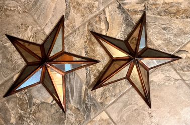 2 Stars with Mercury Glass Mirror•Measurements in Photos•Price is for the pair**