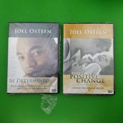 New & Sealed Joel Osteen "Pass On A Positive Change" & "Be Determined!" DVD 