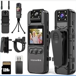 Body Camera with Audio and Video Recording 1080P FHD  (128GB)