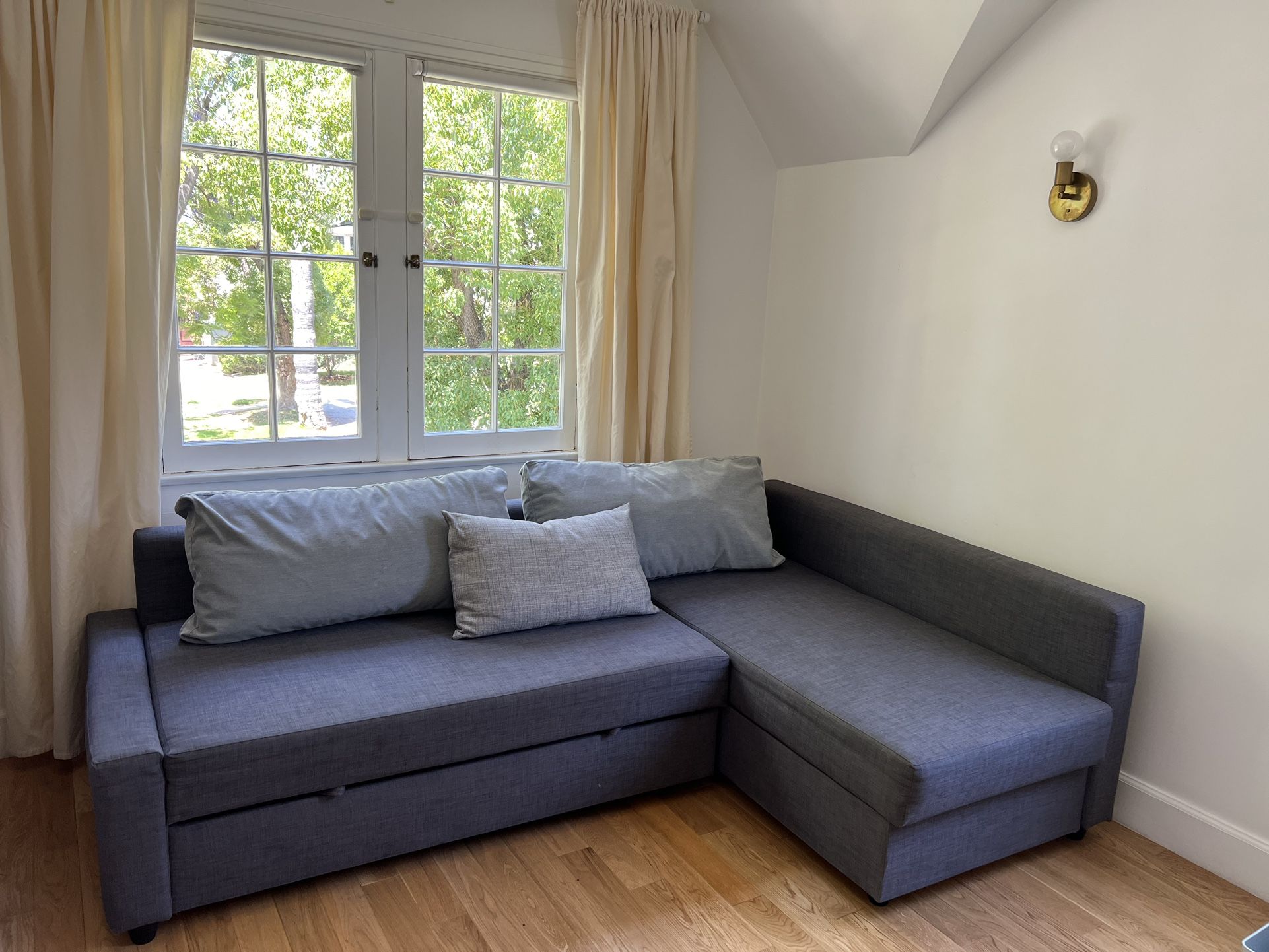 IKEA Sofa Sectional Bed Sofa Sleeper Couch Queen Bed Modular Bed Mid Century Style Gray Sofa