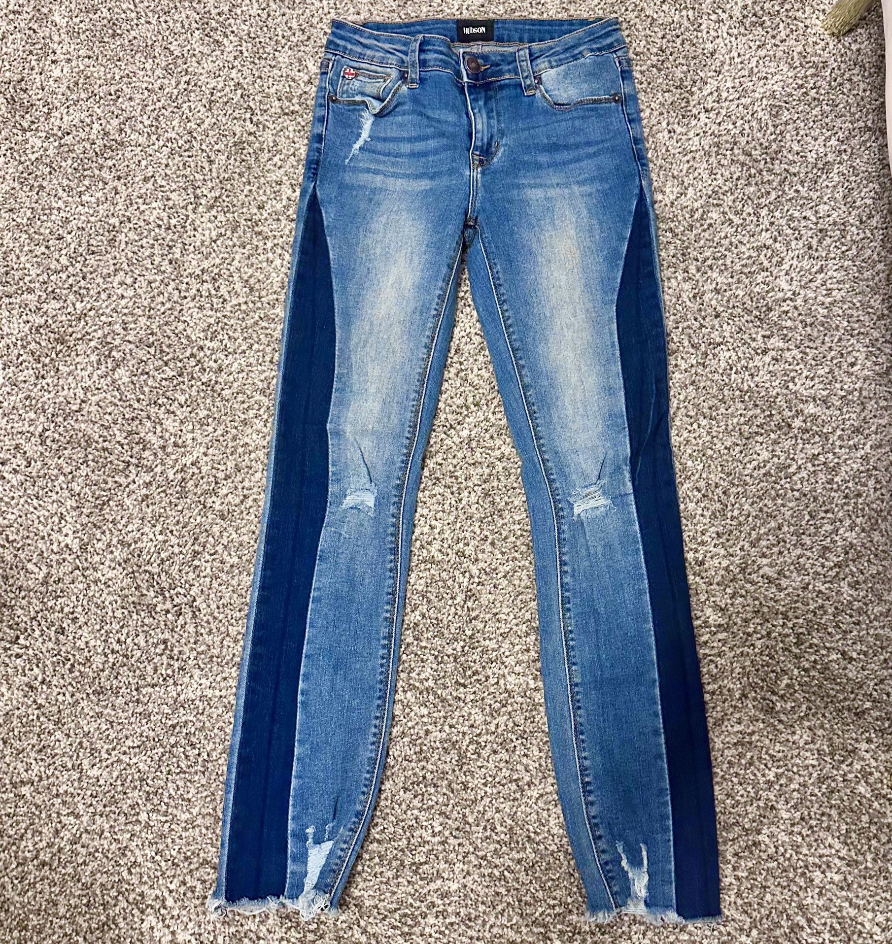 Hudson Girls Two-Tone Skinny Jeans 