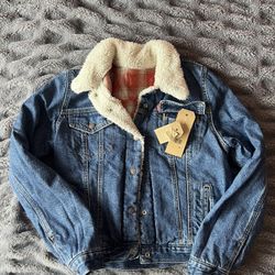 Levi Denim Jacket with Sherpa Lining