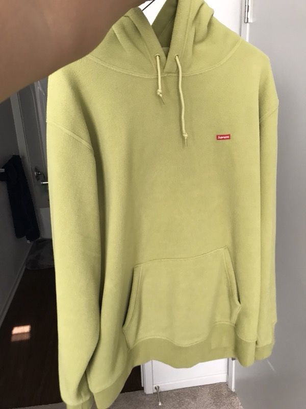 Supreme x Polartec Mini Box Logo hoodie Sulphur for Sale in