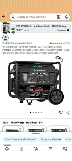 Westinghouse Home Generator NEW