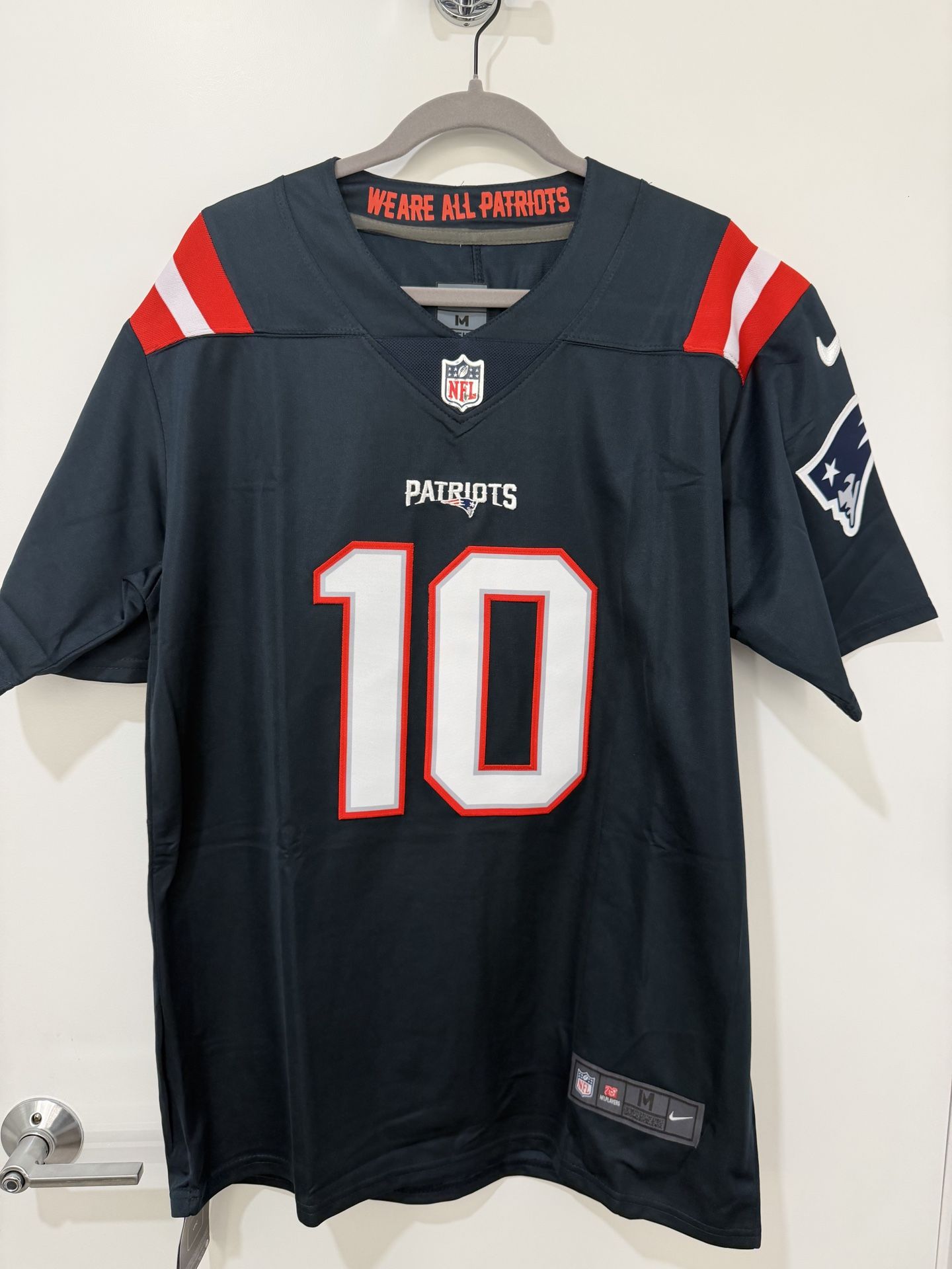 Drake Maye Brand New Blue Stitched Jersey Adult M-XL