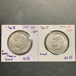 Eisenhower Dollar Coins x 2