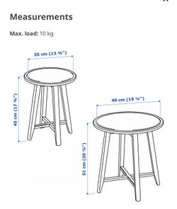 3 black tables