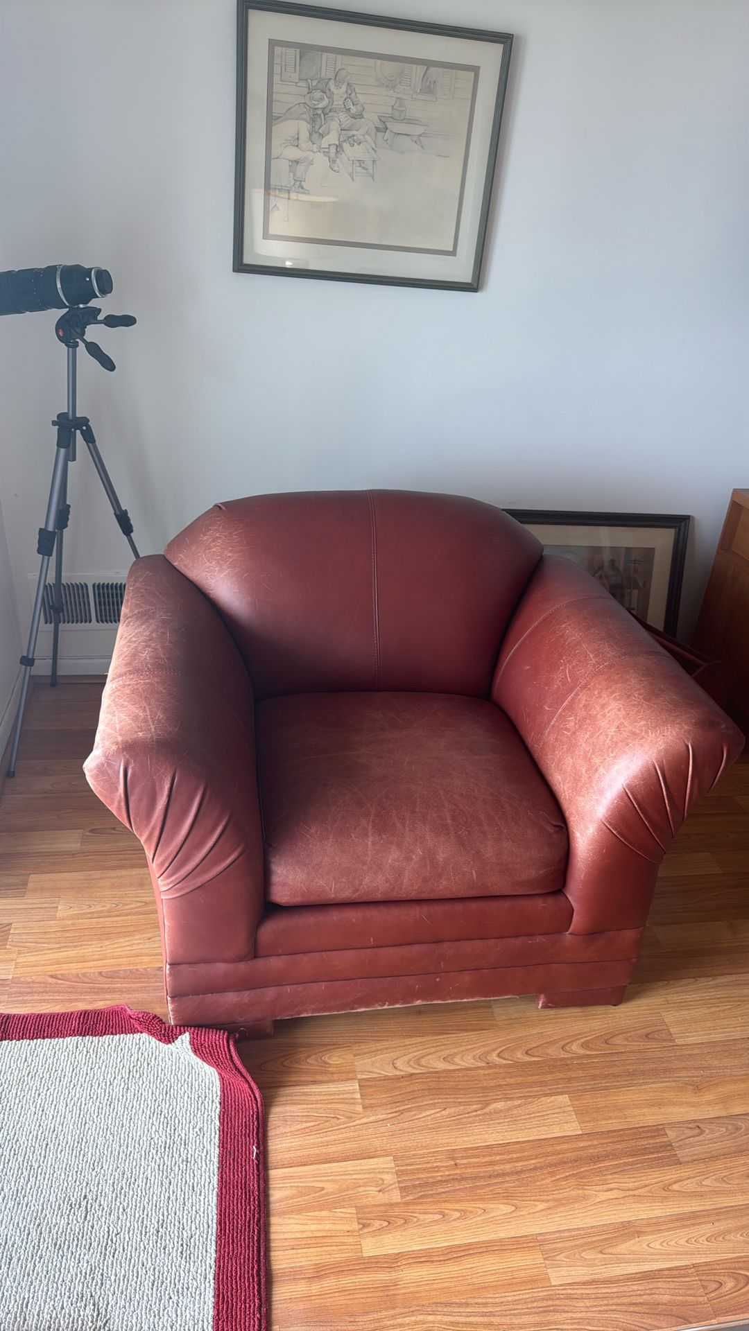 Free Leather Chair & Ottoman!!!