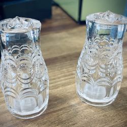 Fancy Glass Salt And Pepper Shakers