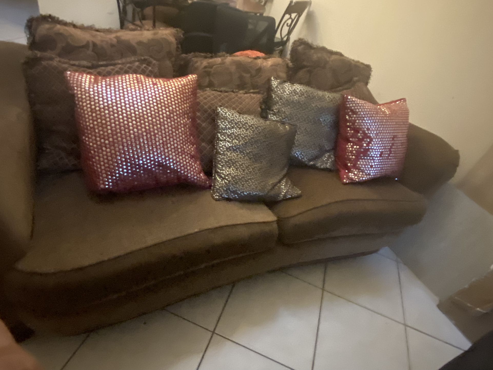 Couch, End Tables & Decor