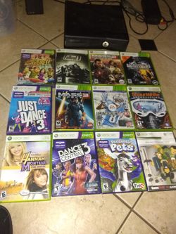 Xbox 360 with games