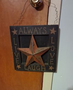 Decor star hanging plaque