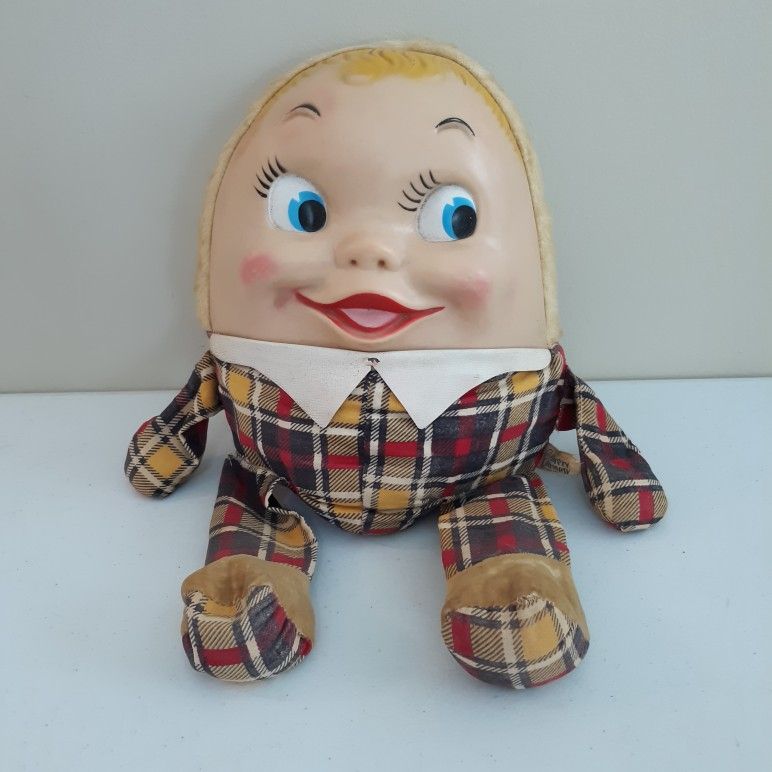 Vintage 1950s Humpty Dumpty Stuffed Doll