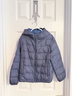 Kids Blue Puffer Jacket with Hood