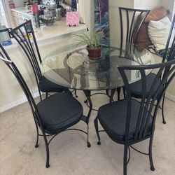 Glass Dining Table And Chairs 