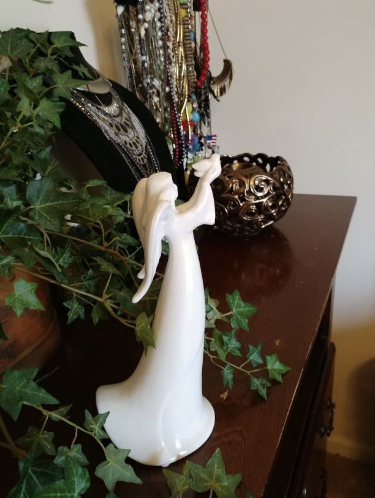 White Ceramic Angel Figurine