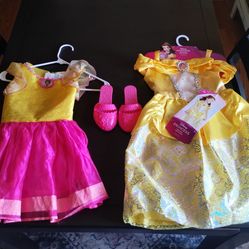 New Princess Belle dress and a Fancy Nancy dress with heels