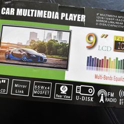 Car Multimedia Player And Backup Camera 9 Inch HD LCD Bluetooth