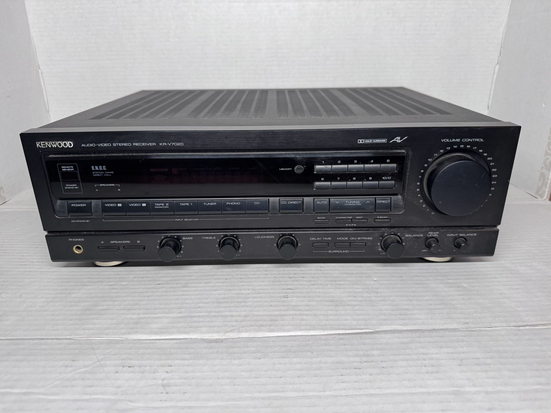 Kenwood Audio-Video Stereo Receiver KR-V7020 Dolby Surround AV Tested & Works