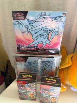 Pokemon Center Chaos Rising ETB and Booster Bundles