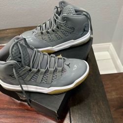 Great Air Jordan High-Top Sneakers Grey Sz 9