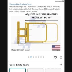 Industrial swing gate and railing 6 ft another 8 ft 