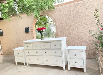 IKEA Hemnes dresser + nightstands .