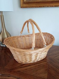 Wicker Basket with Double Handles