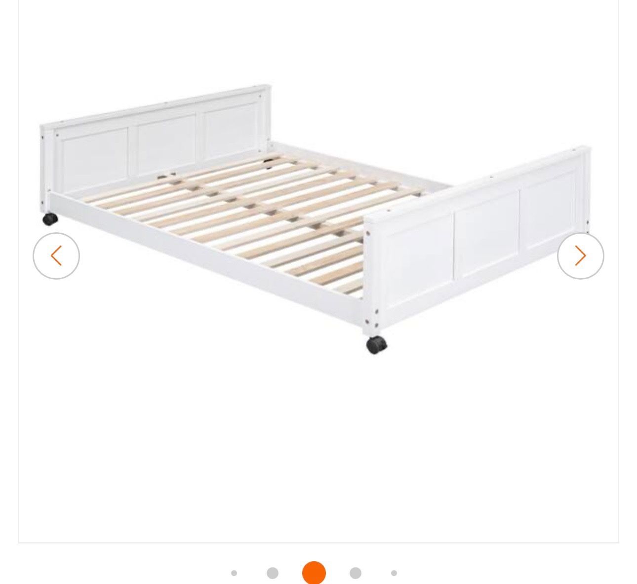 Full Size Trundle Only White bed Frame