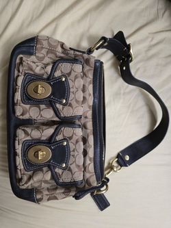Coach Ergo Signature Double Pocket Flap / Demi Shoulder Bag Purse