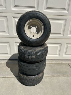 Kenda Golf Cart Tires and Wheels Set of 4