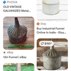 Old galvanized.
Funnel