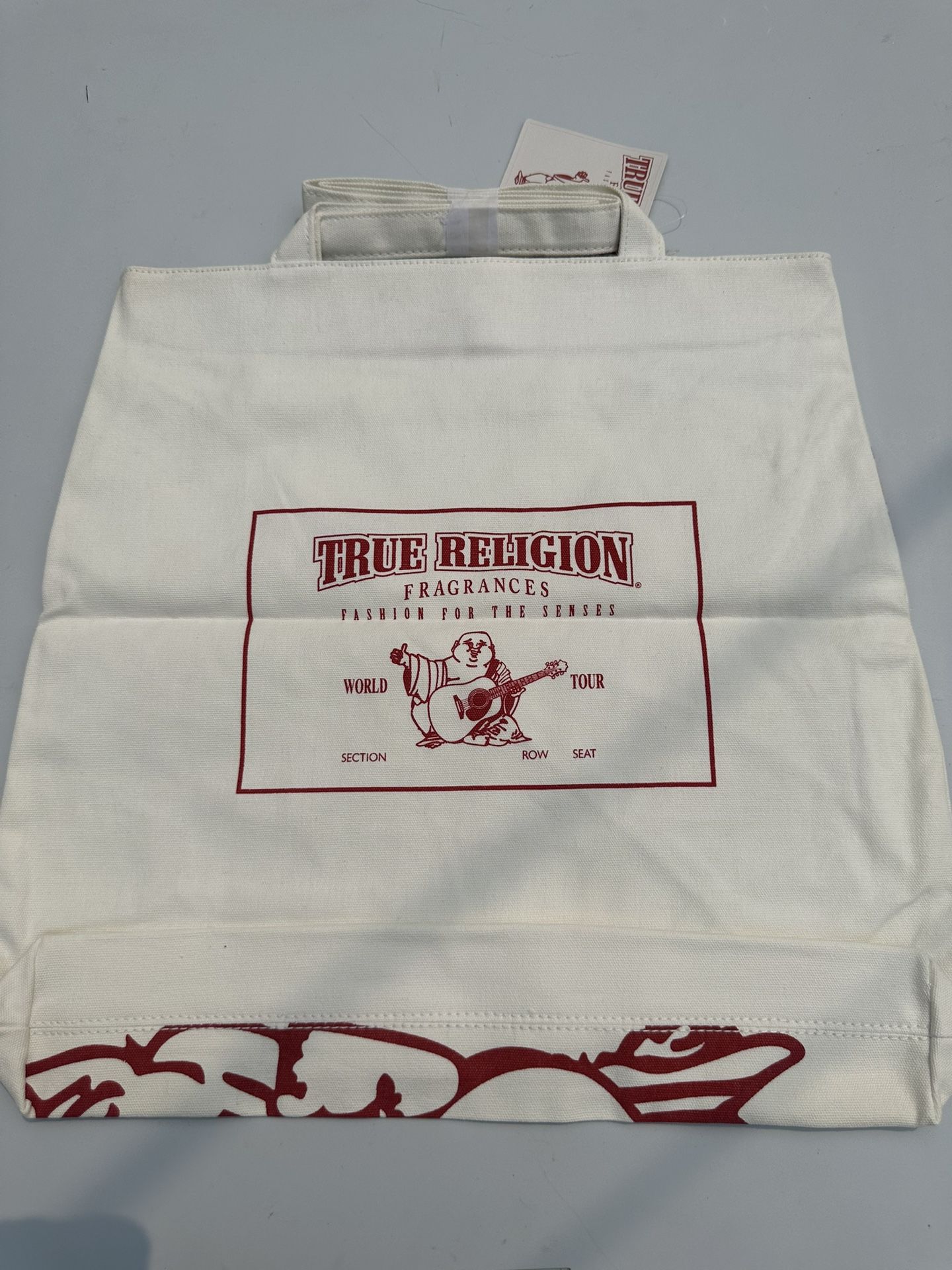 NWT True Religion Canvas Tote Buddha Bag Brand New with Tag