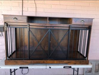 New,Extra-Large Double Dog Crate Furniture with Removable Divider,  Heavy-Duty