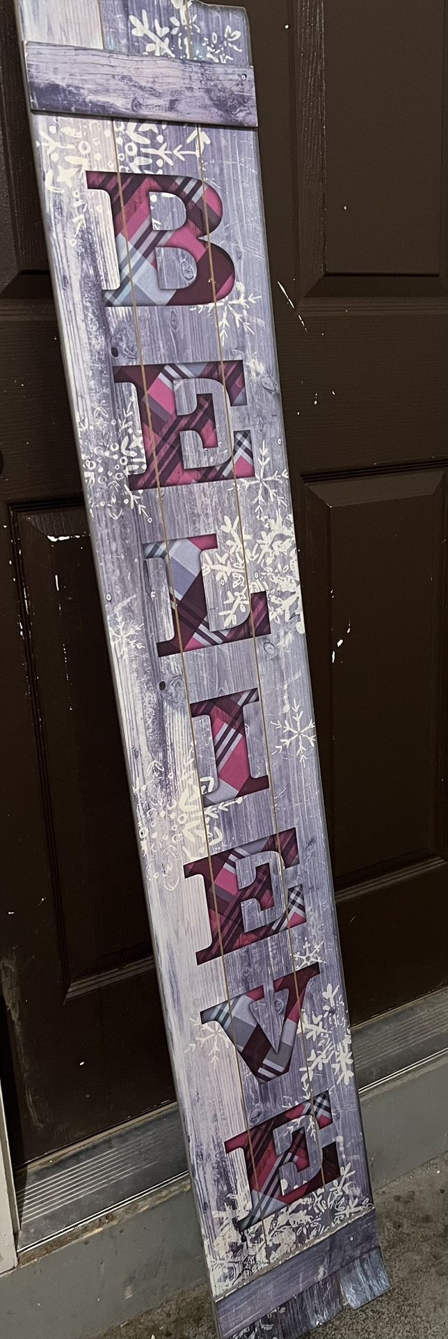 Wood Christmas Sign