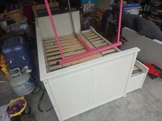 Ikea sleeper sofa with storage.