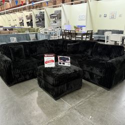 New Black Sectional 