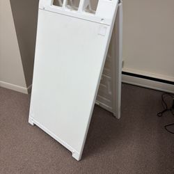 Plastic White A Frame Business Sign 