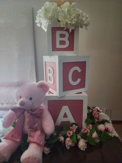 Baby Shower Wood Block Decorations