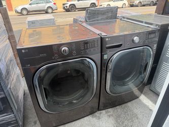 LG washer and dryer 27 wide Gas dryer black silver