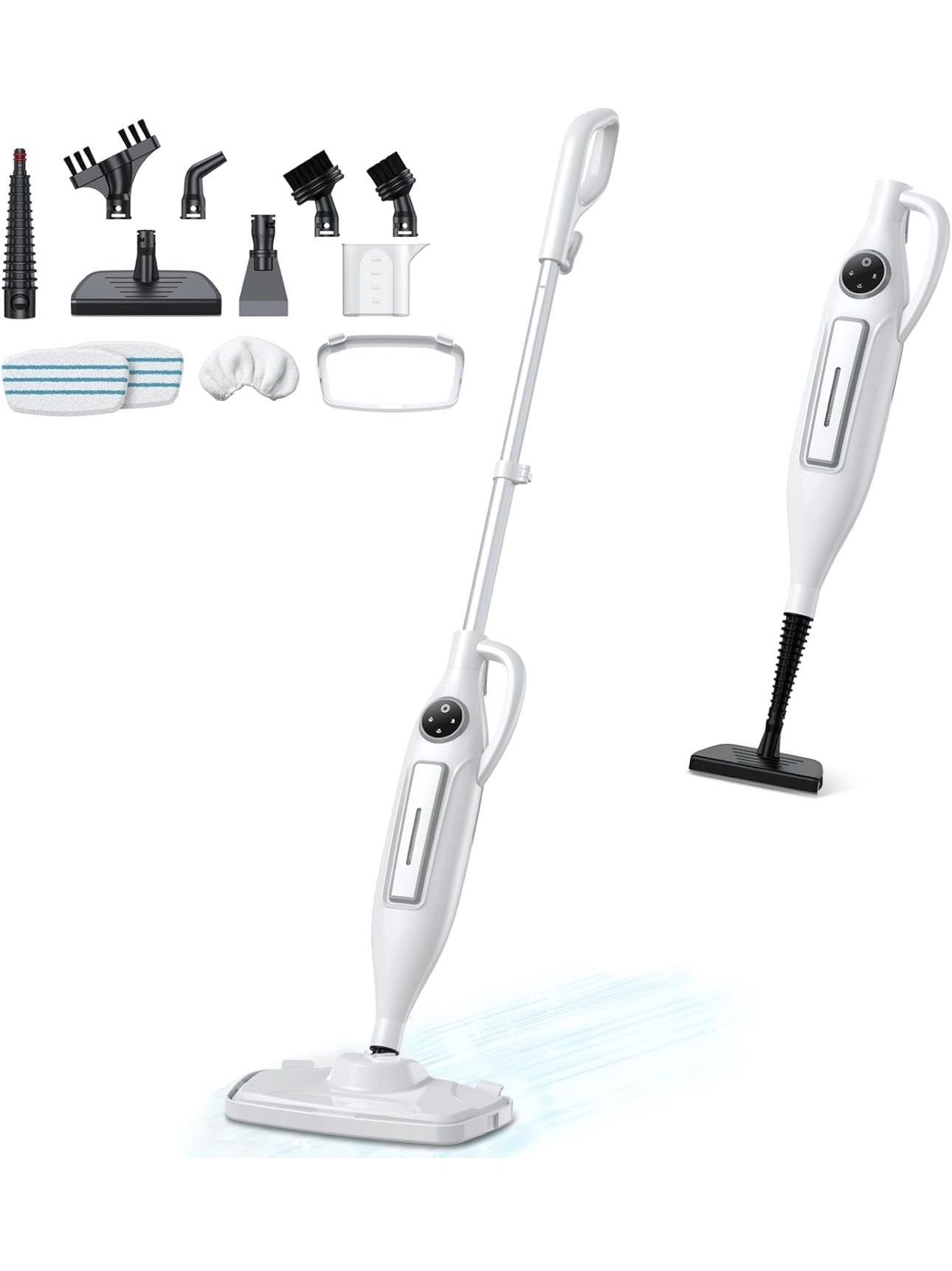 New-10-in-1 Steam Mop with Power Handheld Steam cleaner, Removable Water Tank, 266℉Deep Cleaning, 2 Steam Modes & Multi-Purpose Steamer For Hardwood F